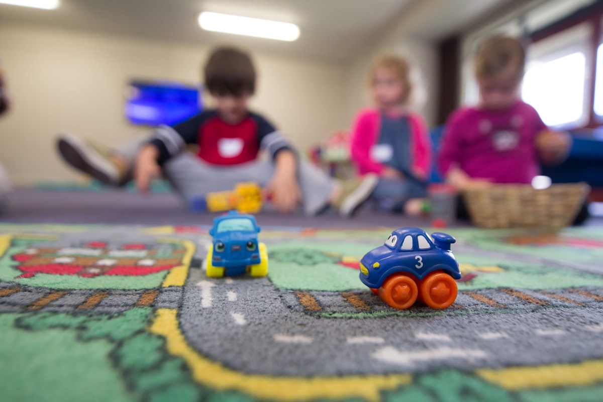 Children playing together at the nursery